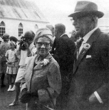 Mr and Mrs Silcock of Paeroa at family wedding - 1969.